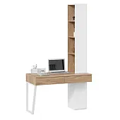 Стол письменный со шкафом комбинированным Порто - СМ-393.15.012 Белый Стол письменный со шкафом комбинированным Порто - СМ-393.15.012 Белый