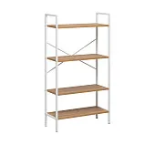 Стеллаж Leset Стилвуд 24 широкий, 4 полки (Белый/Дуб крафт золотой)
