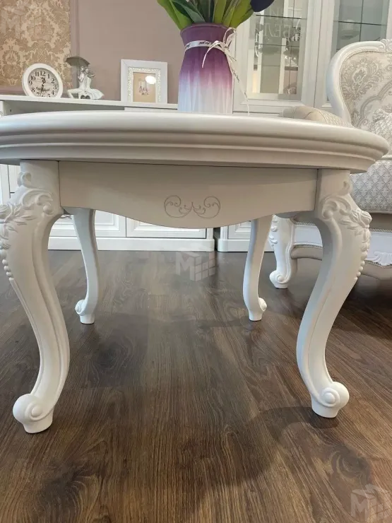 Столик круглый Мишель белый матовый Столик круглый Мишель белый матовый