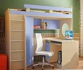 Кровать-чердак Фанки Кидз 3/1 + письменный стол 13/1СВ