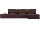Диван угловой модульный с пуфом Лига-060 НПБ Лонг угол универсальный