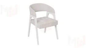 Кресло Техас 1 - W-101 Белый матовый, тк. №220 Шенилл Estetica vanilla