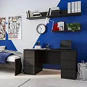 2.03.06.040.5 КАСТОР стол письменный 6 ящиков 151х65 RU Дуб Венге 2.03.06.040.5 КАСТОР стол письменный 6 ящиков 151х65 RU Дуб Венге