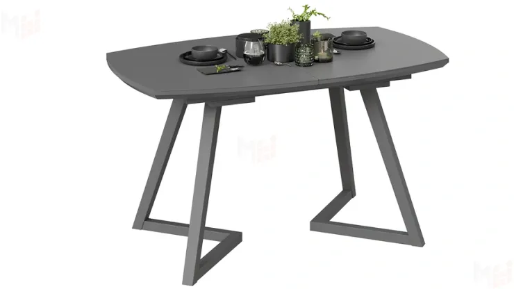 Стол обеденный TESCA 2 Графит, Стекло графит матовое