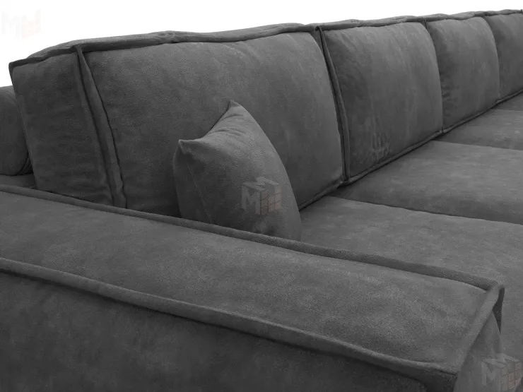 Диван прямой Лига-081 НПБ МегаЛонг ( BRUT 16 темно-серый )