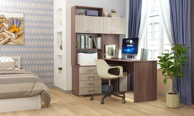 Компьютерный стол ПКС-11 Ясень Шимо тёмный - Ясень Шимо светлый Компьютерный стол ПКС-11 Ясень Шимо тёмный - Ясень Шимо светлый