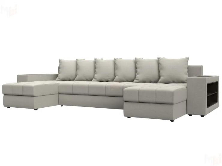 Диван П-образный Дубай полки справа