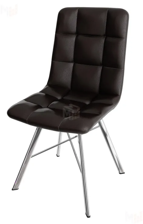 Стул Чили (замша горький шоколад, ноги хром) Стул Чили (замша горький шоколад, ноги хром)