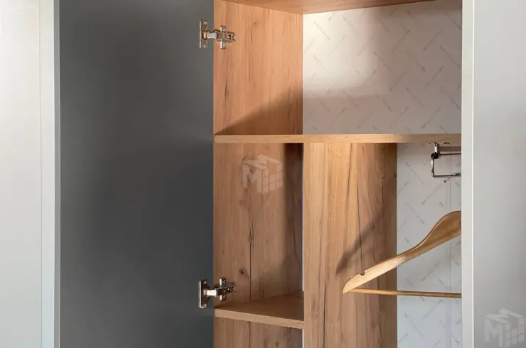 Стенка в гостиную Бери дуб крафт золотой/графит