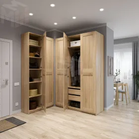 2.06.01.060.3 МАКС шкаф 2 двери 100х38х233 сонома RU 2.06.01.060.3 МАКС шкаф 2 двери 100х38х233 сонома RU