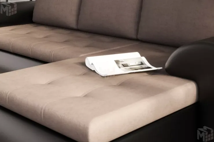 Угловой диван Цезарь (Правый) Коричневый Угловой диван Цезарь (Правый) Коричневый