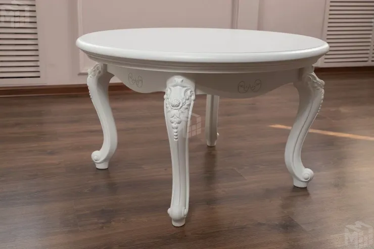 Столик круглый Мишель белый матовый Столик круглый Мишель белый матовый