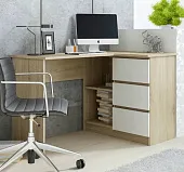 Стол Челси угловой (сонома/белый глянец) Стол Челси угловой (сонома/белый глянец)