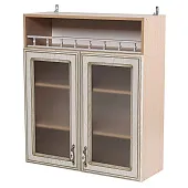 Шкаф навесной с витражными дверками ШКН 600 ПВ Анжелика