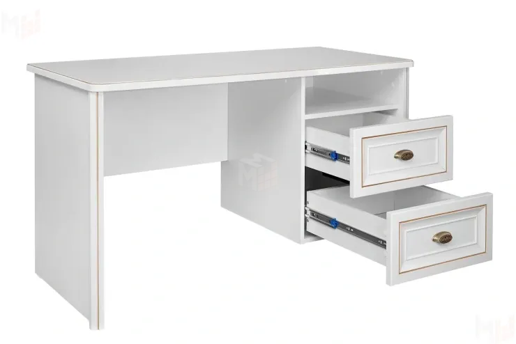 Стол письменный Натали белый глянец