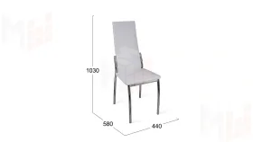 Стул Кредо Хром, к/з Белый 745а