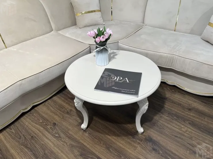 Столик круглый Мокко бежевый