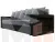 Диван прямой Дубай Лайт ( Серый\Черный )