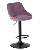 Стул барный DOBRIN LOGAN BLACK (пудрово-сиреневый велюр (MJ9-52))