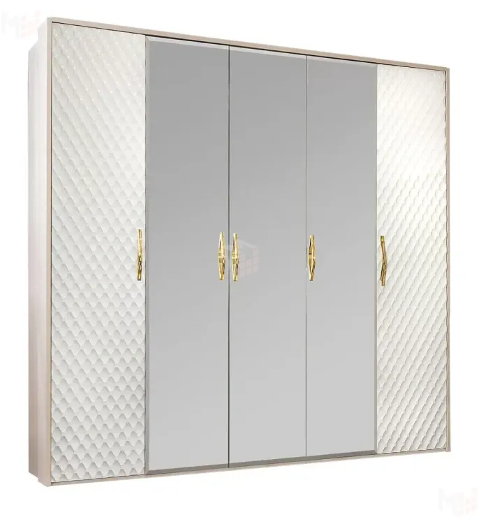 Шкаф Lara 5-дверный белый глянец