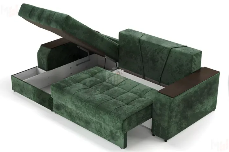 Угловой диван-кровать Лас-Вегас Зеленый левый Угловой диван-кровать Лас-Вегас Зеленый левый