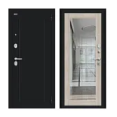 Входная металлическая дверь Флэш с зеркалом Cappuccino