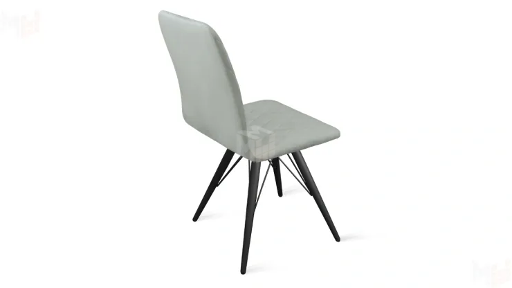 Стул Стенли К3 Черный муар, Велюр Confetti Silver