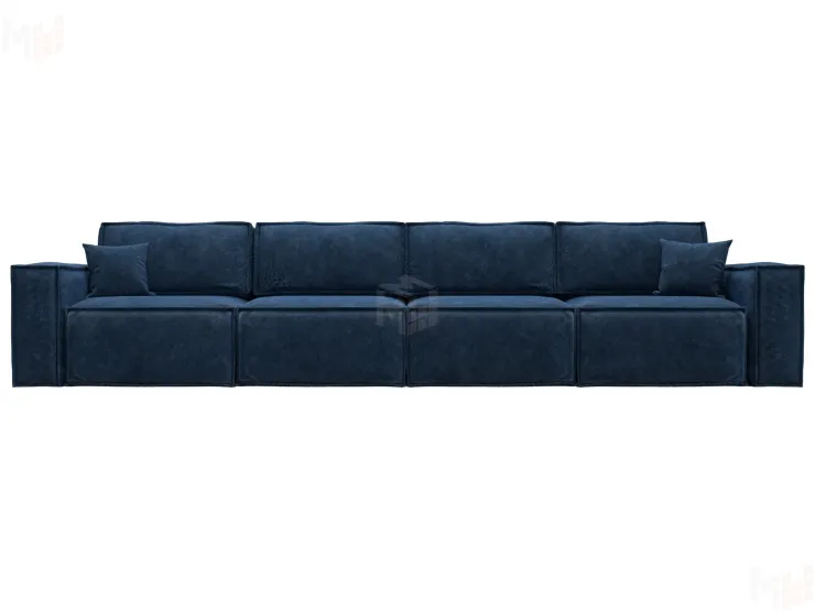 Диван прямой Лига-081 НПБ МегаЛонг ( BRUT 11 синий )