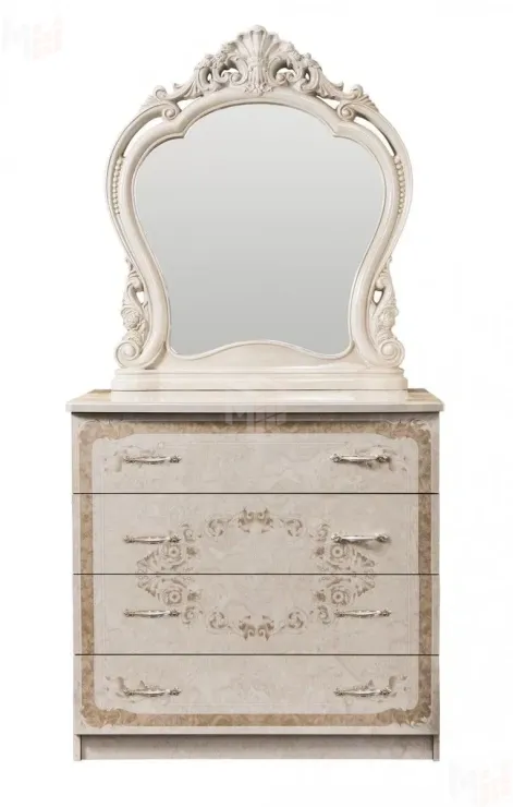 Зеркало Патрисия ППУ крем корень глянец 1 (спальня)