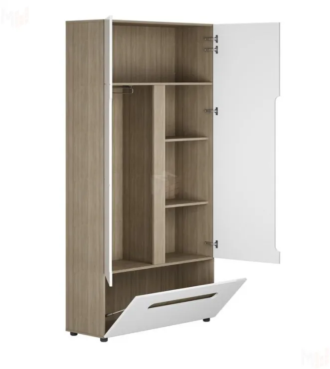 Шкаф 2-х створчатый комбинированный Палермо-3_ Ю ШК-016