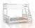 Кровать двухъярусная с наклонной лестницей Адель (белая)