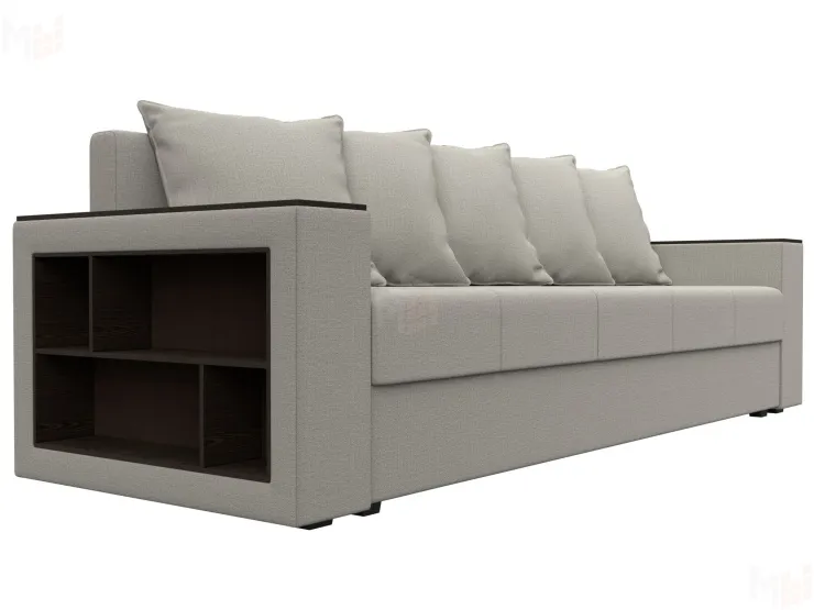 Диван прямой Дубай Лайт полки слева ( Бежевый )