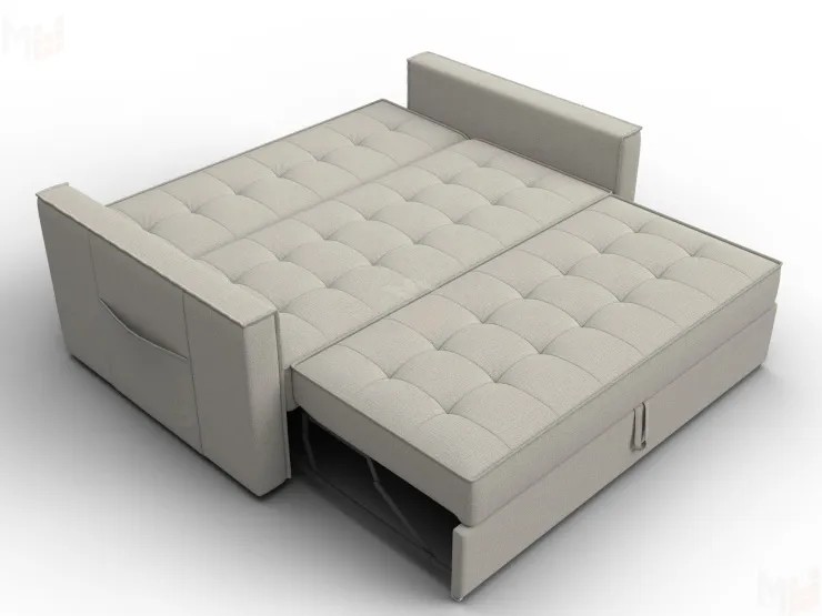 Диван прямой Лига-104 (140) ( Амур 02 бежевый )