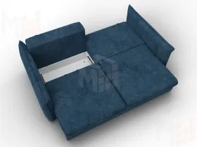 Диван прямой Лига-100 НПБ ( BRUT 11 синий )