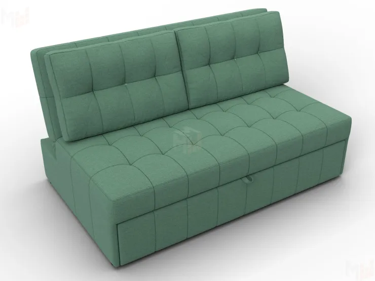 Диван прямой Лига-107 (140) ( Амур 11 зеленый )