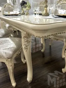 Стол Джоконда крем глянец