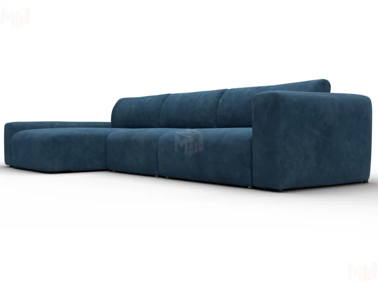 Диван угловой Лига-066 НПБ Лонг угол левый ( BRUT 11 синий )