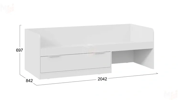 Кровать комбинированная Марли Тип 1 - 403.008.000 Белый
