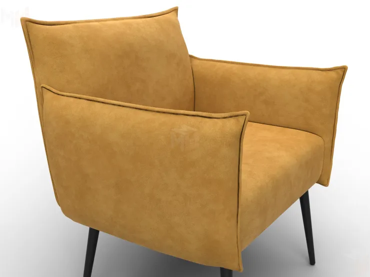 Кресло Лига-083 ( велюр BRUT 10 желтый )