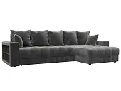 Диван угловой с декором и полкой Лига-050 НПБ