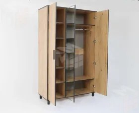 Шкаф 3-х створчатый Лофт 3 Дуб Крафт Золотой