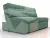 Диван прямой Лига-107 (160) ( Амур 11 зеленый )