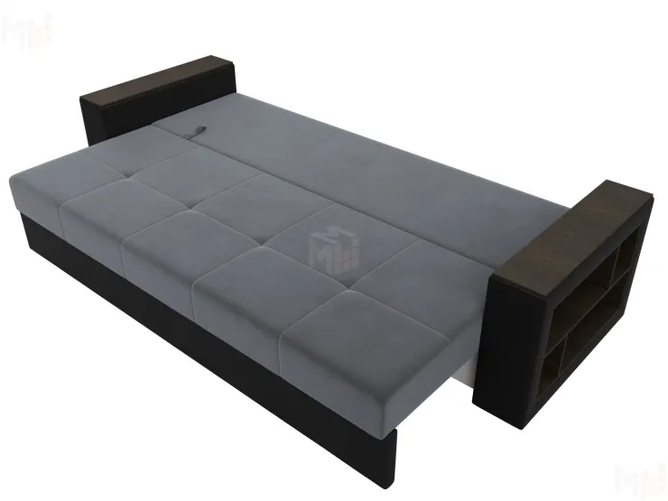 Диван прямой Дубай Лайт ( Серый\Черный )