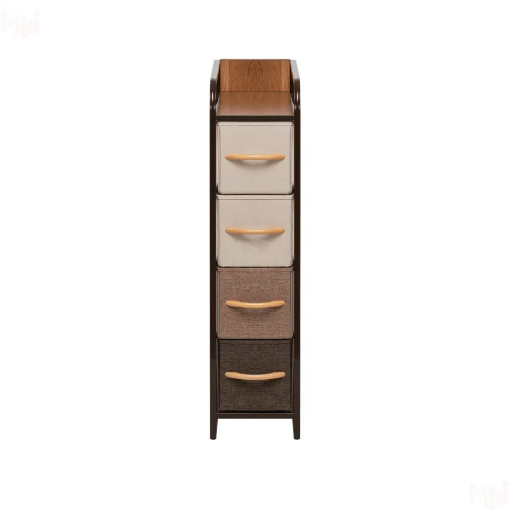 Комод Leset Ноа узкий 4 ящика (Коричневый/Бежевый, светло-коричневый, темно-коричневый/Красный клён)