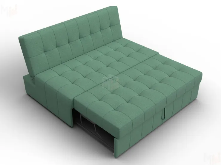 Диван прямой Лига-107 (140) ( Амур 11 зеленый )