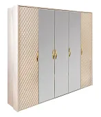 Шкаф Lara 5-дверный бежевый глянец