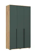 Шкаф Норд 3-х створчатый (дуб крафт/изумрудный)