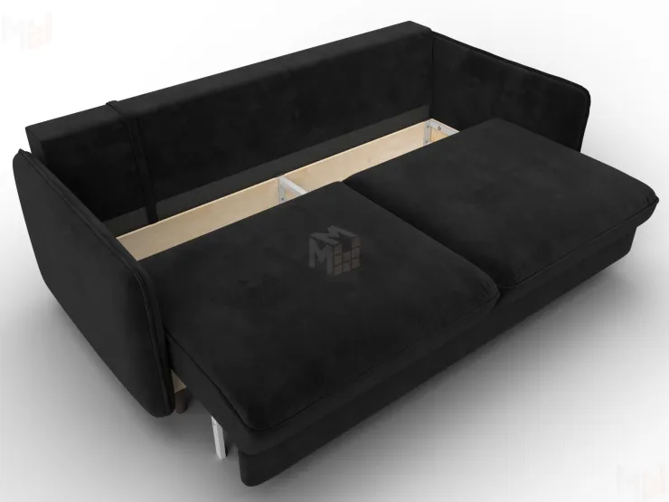 Диван прямой Лига-064 НПБ ( SEVEN 35 черный )