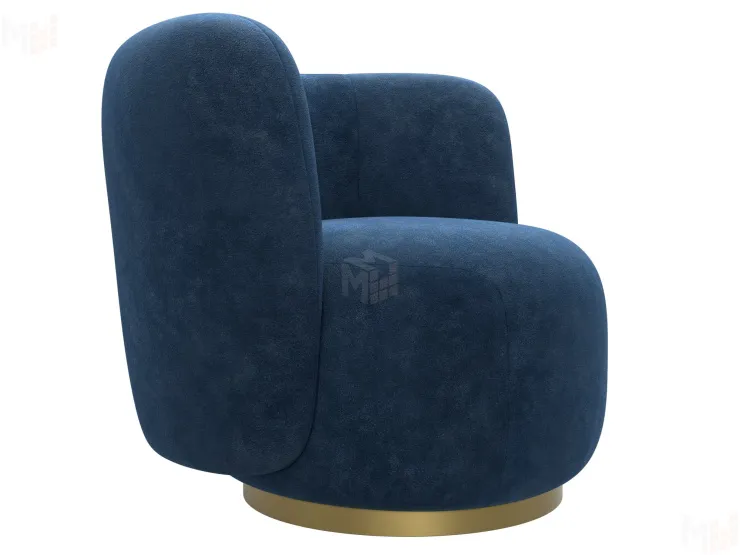 Кресло Лига-072 ( велюр BRUT 11 синий )