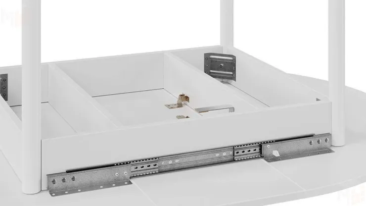 Стол обеденный раздвижной Терра Белый, Белый матовый